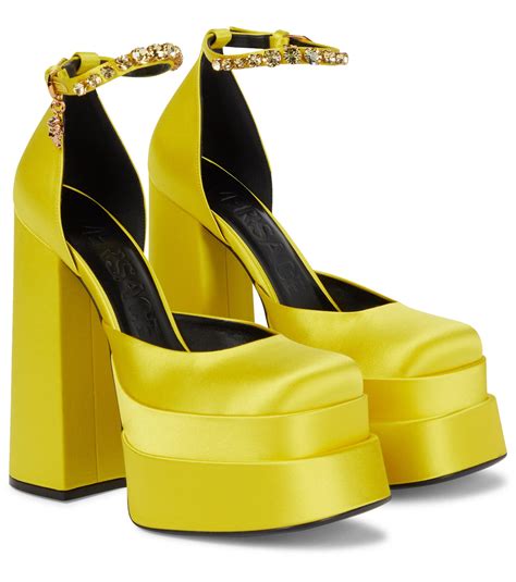 satin versace platform|versace platform pumps.